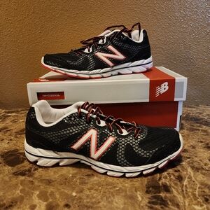 New Balance 590v2 Black & Hot Pink Womens Athletic Running Shoes Size 8